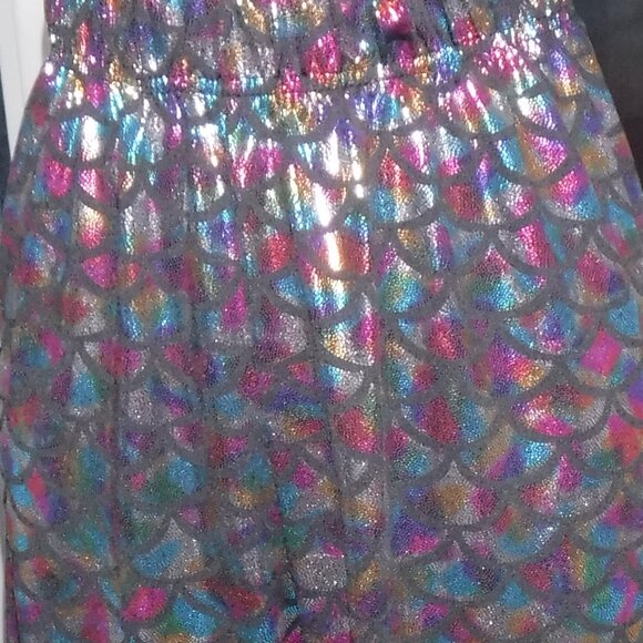 ONE SIZE FITS ALL multicolour mermaid party pants (up to size US 3X) - Picture 2 of 4